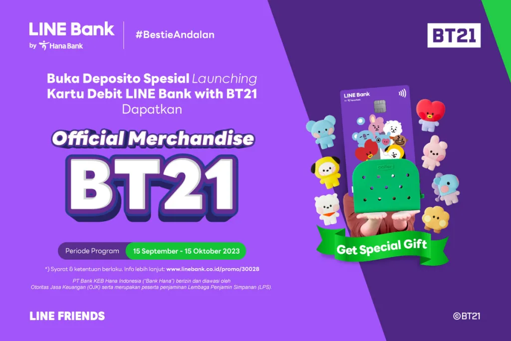 Kumpulan Promo Menarik Kartu Debit LINE Bank With BT21