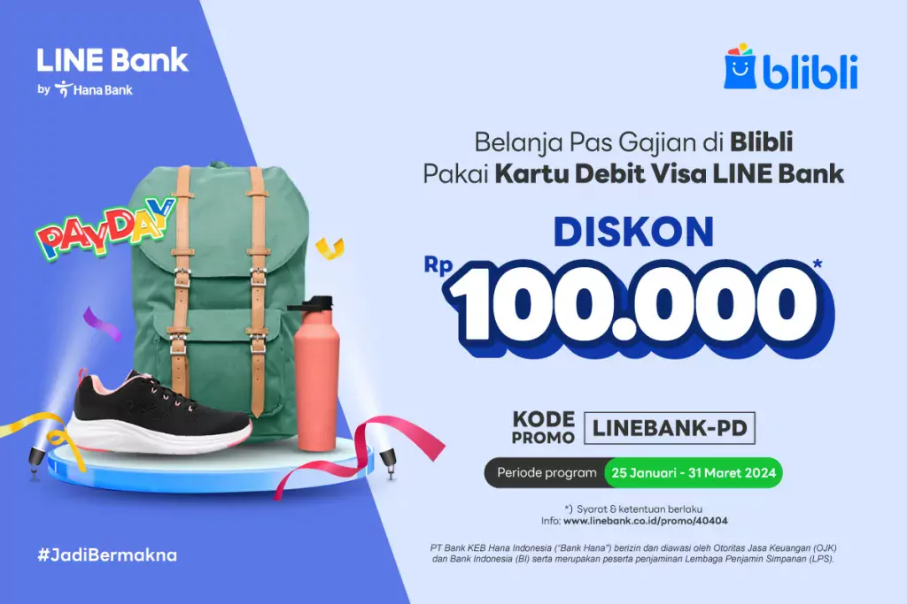 Promo Kartu Debit Blibli - Diskon Rp100.000