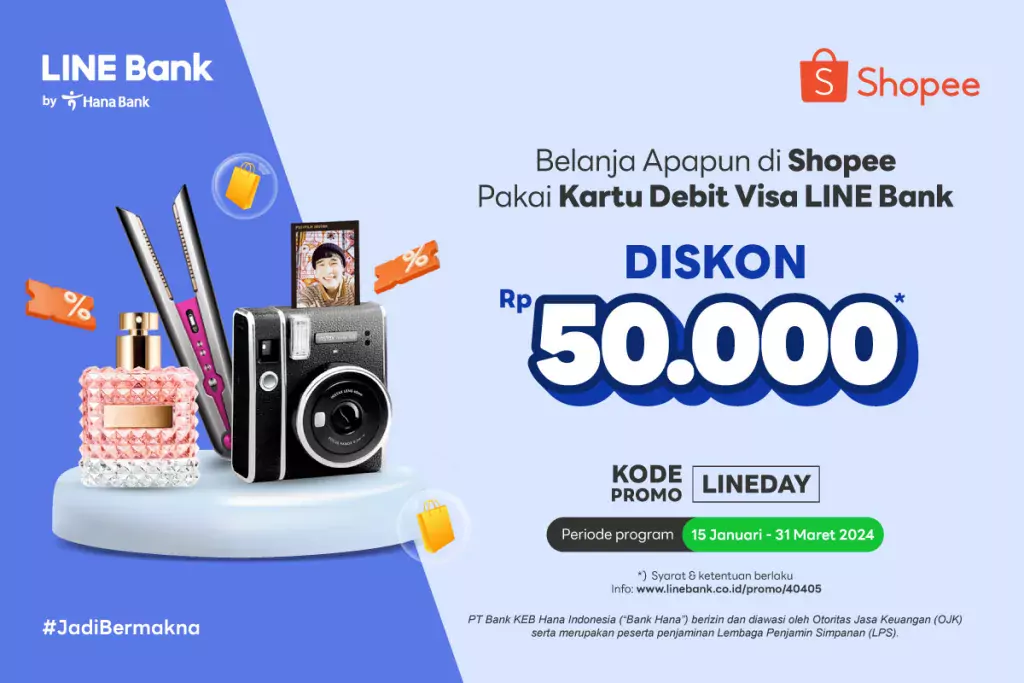 Promo Kartu Debit Shopee - Diskon Rp50.000