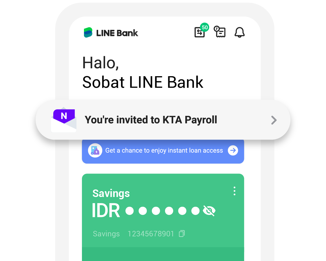 Klik icon aktivasi KTA Payroll di Halaman Utama